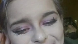 She put what in her mouth?