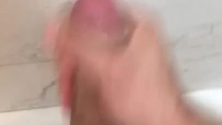 Jacking off in the shower