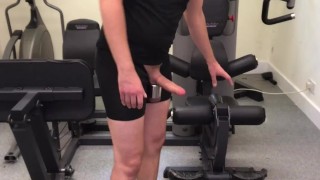 trying out my New FACE MASK ** JERKING OFF at the local GYM with that FLASHLIGHT **