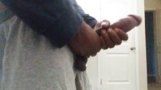 Long thick dick close up cum with sound