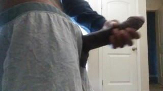 Long thick dick close up cum with sound