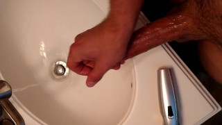 Solo white male masterbation