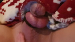 Teasing hubby in his chastity cage
