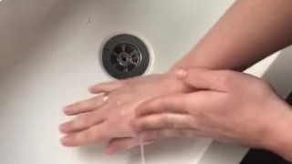 Washing hands with piss - Mya Quinn
