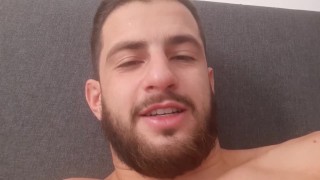Handsome stud in bed gives you positive ASMR encouragement
