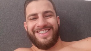 Handsome stud in bed gives you positive ASMR encouragement