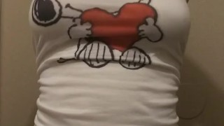 Playing with my tits a little bit