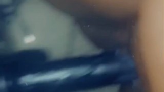 SEXY BBW WITH THE WAP FUCKING HER BBC DILDO