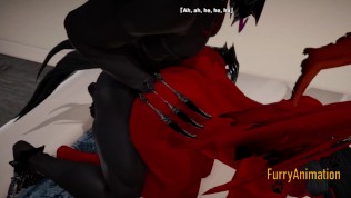 Furry Hentai 3d Yiff - Dark Wolf & Red Dragon Hard Sex 