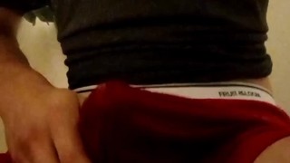 pissing and playing with myself 