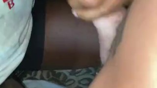 Black jock loves getting throat fucked my white cock