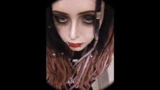 Obsessed friend made compilation goth doll talking like a complete Slut
