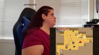 BBW MILF playing Nuclear Throne