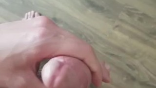 Jerking off my big cock (POV)