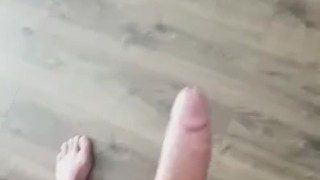 Jerking off my big cock (POV)