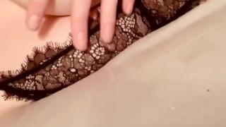 Baby mama playing with herself until daddy comes home 