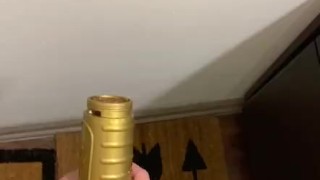 Destroying Fleshlight Before Shaking Cumshot