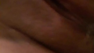 Creamy pussy rub and squirt after shower