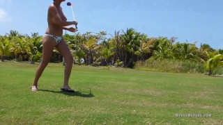 Topless Golfing with Nyssa Nevers