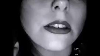 Goth girl smoking 