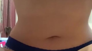 rubbing & squeezing my tits 