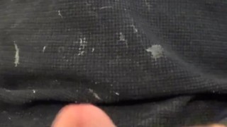 Playng with my cum and pre-cum