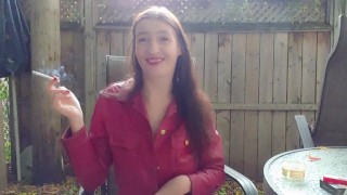 INHALE 43 Gypsy Dolores outdoor half nude smoking