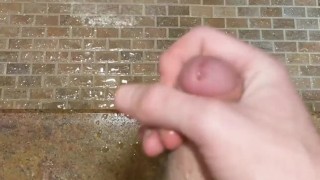 Twink pisses in shower