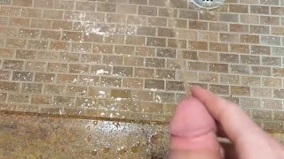 Twink pisses in shower