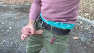 Pounding my Pud in the public parking lot