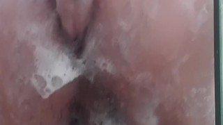 Straight guy virgin ass fingering and big cock shower play