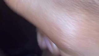 Seductively stroking my Big Black Dong