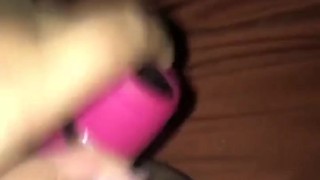 Pink dildo in Young pussy