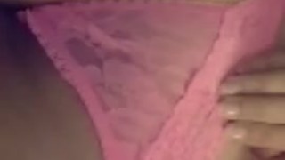 Teasing you with my cute pink panties
