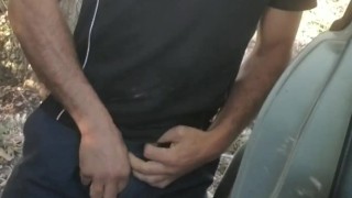 Hot uncut lad flops out floppy dick, pisses, then gives is a thorough shake