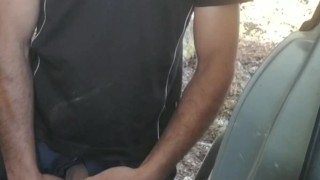 Hot uncut lad flops out floppy dick, pisses, then gives is a thorough shake