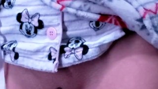 Colorful Closeup Cameltoe In Pajamas