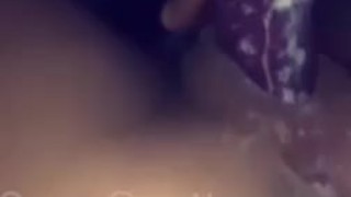 Amateur Ebony Teen Tight Pussy Creaming On Dildo
