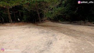 Sex On The Deserted Beach !! Amateur Brazilian Teen Sucked Dick and Taken Cum in the Face - Amateur