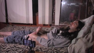 Handjob + Cum Eating 4 MALE SOLO (canon vixia hfr52 angle)