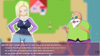 AndroidSuperSlut [hentai Game] Ep.1 dragon ball micro bikini testing on the beach with anal fuck