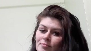 Teen showing off pierced little tits
