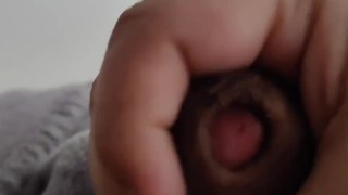 Chubby Horny Teen busts a nut in college dorm.