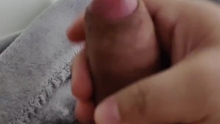 Chubby Horny Teen busts a nut in college dorm.