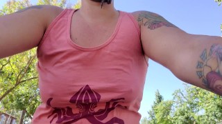 Why am I so popular on my way to work? Bouncing titties, flash