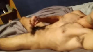 This guy, laid back, hot masturbatin