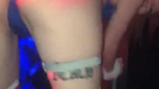 Kawaii girl gogo dancing at Bar Sinister 