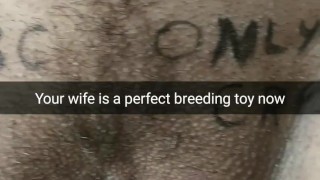 My wife turns into pregnant breeding toy now! [Cuckold. Snapchat]