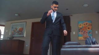 My husband came in tired from work and I gave him a blowjob to relax him and he shoved me hard