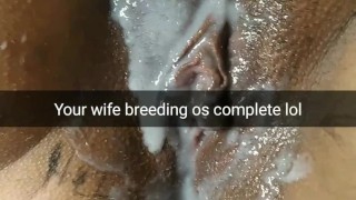 Your wife after breeding gangbang with cum creampie dripping pussy [Cuckold. Snapchat]
